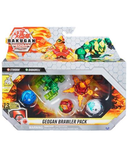 Игрален комплект Spin Master Bakugan Geogan Rising - Stardox и Babadrill, 5 топчета - 1